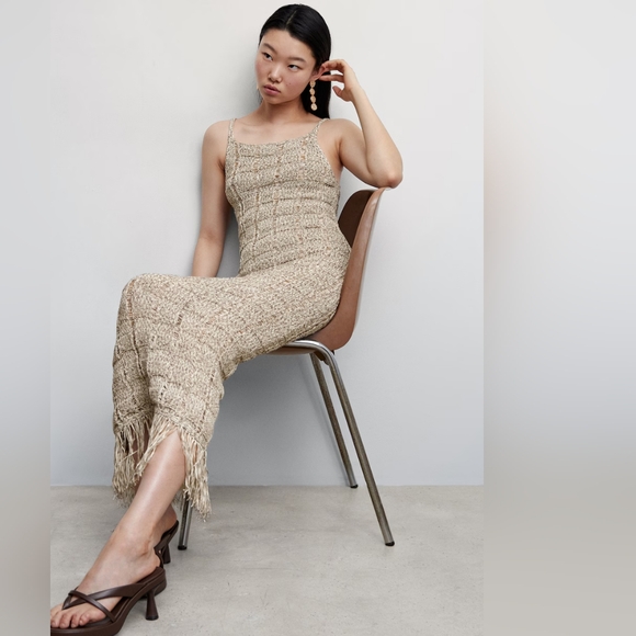🔥Last 1🔥MANGO Fringe knit dress - Picture 5 of 12